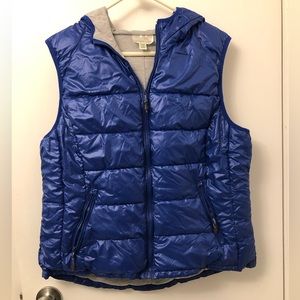 Blue “Tangerine” Puffer Vest in Size YOUTH  XXL with a Gray Cotton Liner.